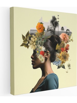 Popcas Eğlenceli Pop Art Çiçek Kanvas Tablo