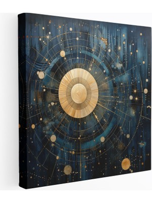 Popcas Geomatik Yıldız Haritası Duvar Sanatı - Yıldız Haritası Desenler Duvar Sanatı Karmaşık Şekiller