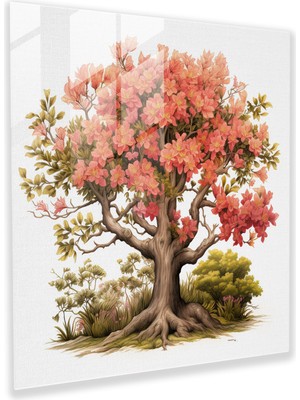 Popcas Hayat Ağacı Kanvas Tablosu - Botanik Illüstrasyon - Duvar Sanatı