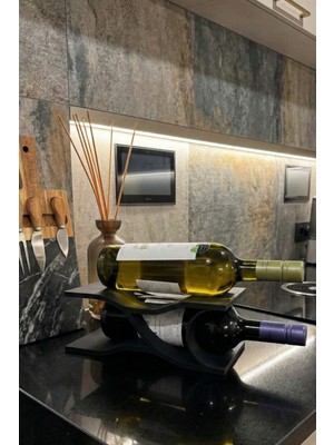 Doyonix Modern 2 Şişelik Şaraplık | Dekoratif Şişe Tutucu ve Şarap Standı