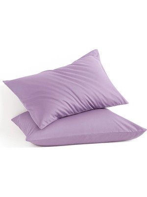 İz Home Basic Lila Ranforce Yastık Kılıfı Seti | 2 Adet | (50X70 Cm) | Pamuklu
