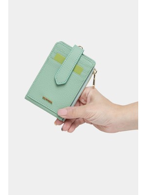 Massarelli Rewina x Hakiki Deri Kadın Cüzdan Kartlık ve Para Bölmeli Mint MCZ9103