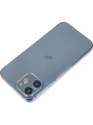 Najmaddin Newface Iphone 12 Mini Shine Kamera Lens Koruma Cam - Mavi