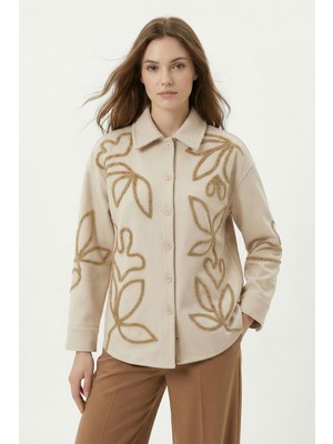 Rays 1943 Süzene Nakışlı Yırtmaç Detay Gömlek Taş