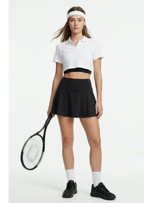 Rays Siyah Cepli Şort Etek 8010