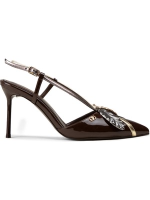 Deery Kadın Kahverengi Rugan Abiye Ayakkabı - V0T20ZKHVM01