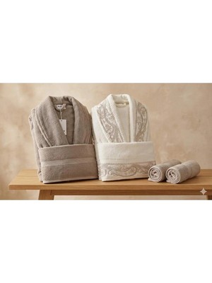 Özdilek Paısley Bej-Krem Bej Aile Seti