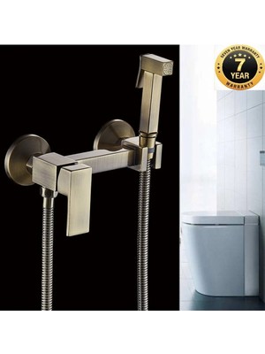 OEM Banyo Bide Basınçlı Püskürtücü Taharet Musluğu Klozet Hortumu Antik Kare Model Ithal 7 Yıl Garantili