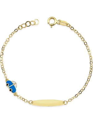 Zeya Kuyumculuk 14 Ayar Altın Araba Figürlü Çocuk Künyesi