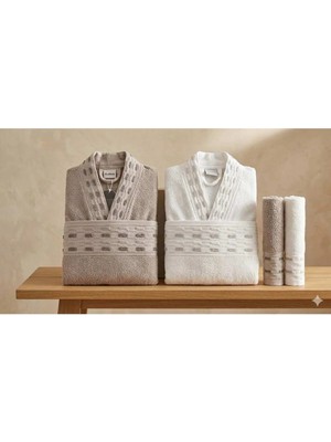 Özdilek Sculpted Bej-Beyaz Aile Seti