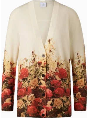 Bogner Heidi Yün Karışımlı Floral Tasarım Lüks Kadın Hırka