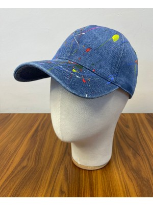 Hamze Denim Jean Kot Kumaş Vintage Model Cap Şapka