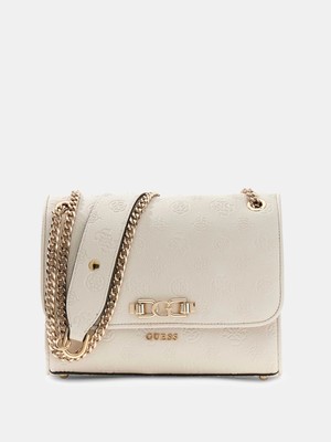 Guess Anise Dönüştürülebilir Kapaklı Çapraz Askılı Kadın Ekru Omuz Çantası HWPD9916210-STL
