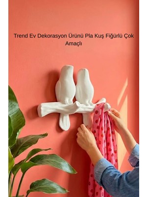 Oxyteez Minimal Kuş Duvar Askısı 23X16 cm Dekoratif Anahtarlık Çanta Askılığı
