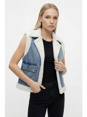 Rays 8078 Peluş Detay Cepli Yelek Buzkar