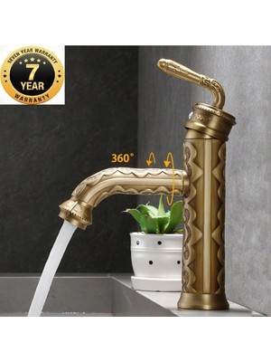 OEM Banyo Lavabo Bataryası Yeni Desenli Tasarım Antik Renk 7 Yıl Garantili Ithal