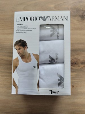 Emporio Armani  Erkek Atlet 3'lü Beyaz M - Beyaz