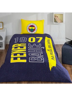 Taç Lisanslı Fenerbahçe Şanlı Kanarya Gece Işıltısı Pamuklu Tek Kişilik Nevresim Takımı