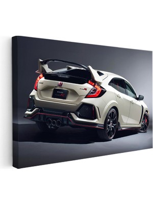 Kanvas Tablo Honda Civic Type R Sportif Arka Tasarım Honda Tablosu Ev Ofis Duvar Dekoru