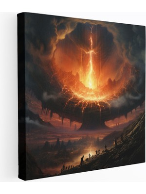 Popcas Yüzüklerin Efendisi Kanvas Tablo - Yüzüğün Yıkımı