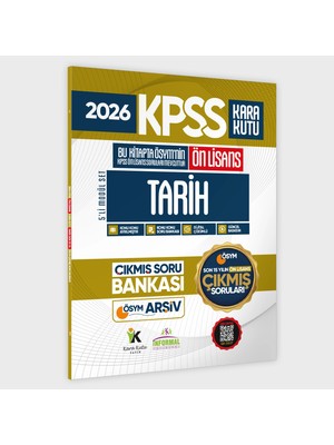 Karakutu Yayınları 2026 Fullönlisans Kpss Tarih Kara Kutu Ösym Çıkmış Soru Bankası Son 15 Yıl (Sadece Ön Lisans)