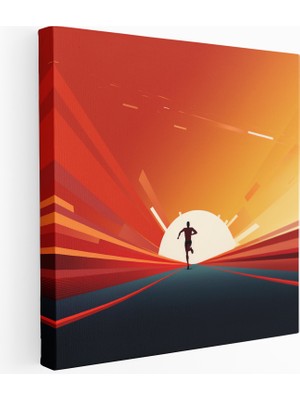 Popcas Minimalist Koşucu Bitiş Çizgisi Kanvas Tablo