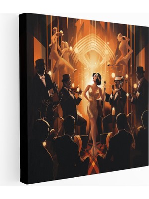 Popcas Coşkulu 20'ler Caz Kulübü Kanvas Tablo