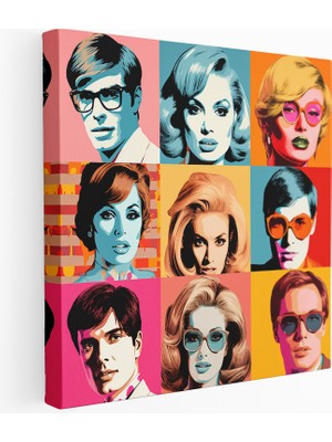 Popcas Pop Art Ünlüler Kanvas Tablo