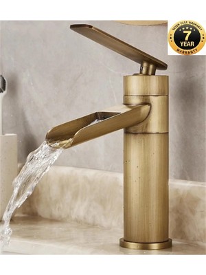 OEM Banyo Lavabo Bataryası Antik Renk Şelale Yeni Tasarım 7 Yıl Garantili Ithal