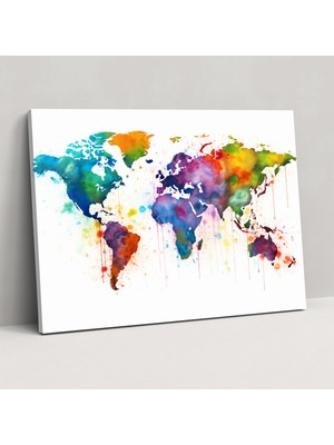 Popcas Kırpılmış Dünya Haritası Duvar Sanatı - Dünya Haritası Oyunbaz Duvar Dekorasyonu Duvar Sanatı