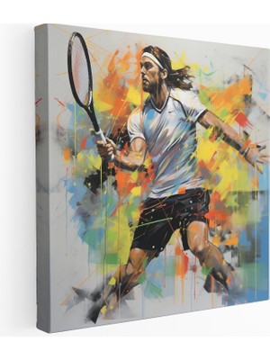 Popcas Canlı Tenis Oyuncusu Modern Kanvas Tablo