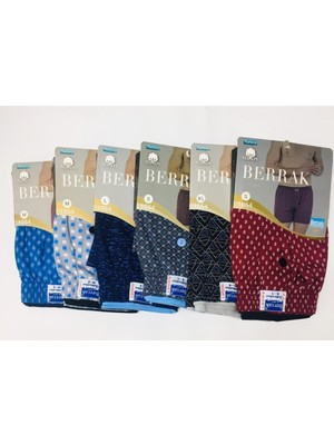 Berrak Erkek Pamuklu Boxer 6 Adet-Renklı-L