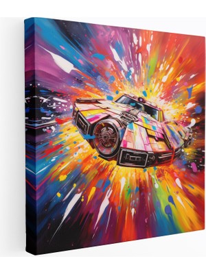 Popcas Star Wars Kanvas Tablo - Millennium Falcon Hareket Bulanıklığı - Yıldız Savaşları Duvar Sanatı Ev Dekorasyonu Soyut Resim