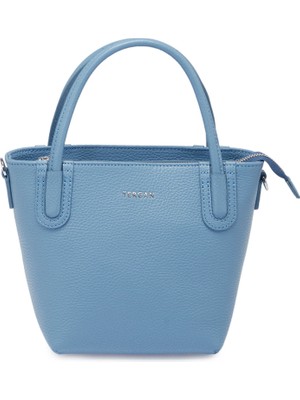 Tergan Mavi Hakiki Deri Kadın El Çantası - S25Y1BC80360-C43