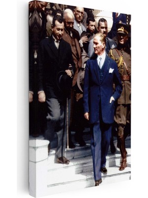 Kanvas Tablo Atatürk Resmi Heyet Atatürk Tablosu Ev Ofis Duvar Dekoru
