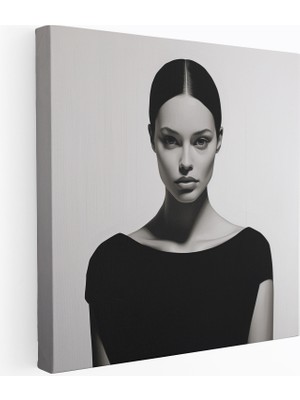 Popcas Kadın Duvar Dekorasyonu: Zamansız Minimalizm - Kadın Kanvas Tablo Duvar Dekorasyonu