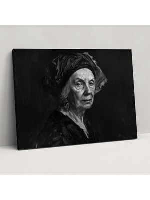 Popcas Kadın Portre Duvar Sanatı Rembrandt Kanvas Tablo Ev Dekorasyonu