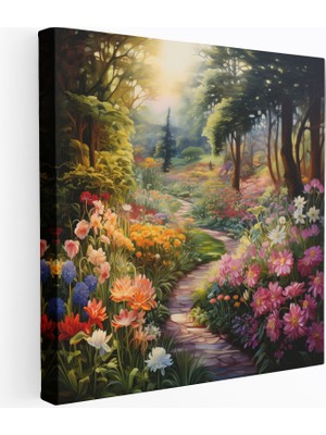 Popcas Rönesans Bahçe Kanvas Tablo Ev Dekorasyonu Için Rönesans Temalı Dekoratif Tablo