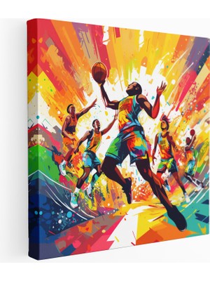 Popcas Pop Art Basketbol Kanvas Tablosu
