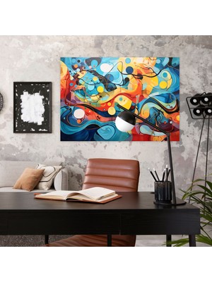 Popcas Dünya Haritası Kanvas Tablo - Dünya Haritası Kanvas Duvar Sanatı Duvar Dekorasyonu Kıtalar