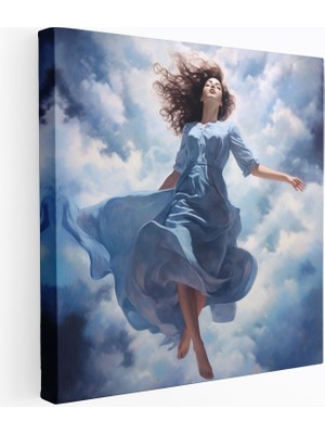 Popcas Kadın Kanvas Tablo - Hayalci Gökyüzü Duvar Sanatı