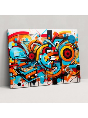 Popcas Roma Duvar Süsleme - Dinamik Grafiti - Soyut Grafiti Duvar Süsleme