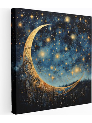 Popcas Gök Cisimli Ruhani Duvar Sanatı - Ruhani Duvar Dekorasyonu Kanvas Tablo Sanatı Ev Dekorasyonu