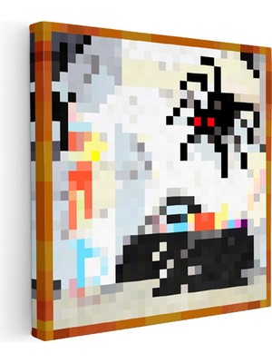 Kanvas Tablo The Stage Is Set Piksel Minecraft Tablosu Ev Ofis Salon Duvar Dekoru