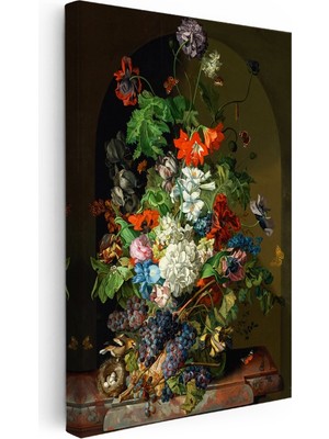 Kanvas Tablo Sebastian Wegmayr Nergis ve Kelebekler Kuş Yuvalı Ressam Tablosu Ev Ofis Dekoru