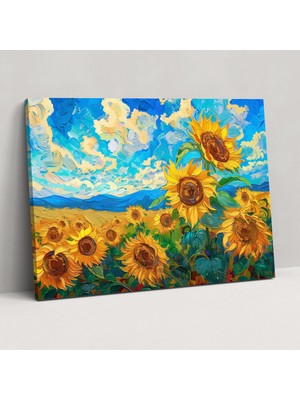 Popcas Vincent Van Gogh Ayçiçekleri Kanvas Tablo - Ev Dekorasyonu Için Vincent Van Gogh Kanvas Tablo