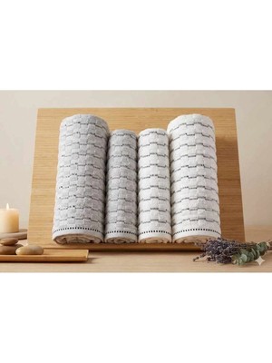 Özdilek Nev Calın Gri-Krem Best Set (Hamam Takımı)