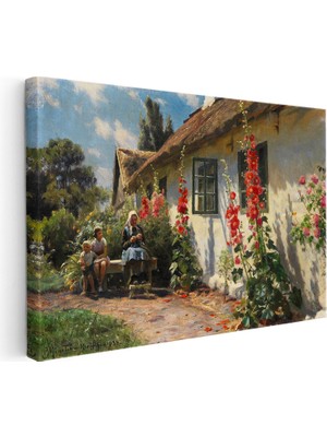 Kanvas Tablo Peder Severin Krøyer Hasır Çatılı Ebe Ressam Tablosu Ev Ofis Duvar Dekoru
