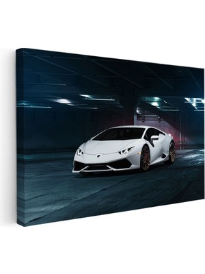 Kanvas Tablo Lamborghini Huracan Garaj Temalı Spor Araba Lamborghini Tablosu Ev Ofis Dekoru