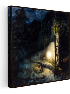 Kanvas Tablo Orb Piksel Minecraft Tablosu Ev Ofis Salon Duvar Dekoru